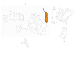 WATER PUMP PACKING (Gasket) 902.270 6512030480 Compatible With Mercedes-Benz C-CLASS (W204) CLS (C218) E-CLASS (W212) GLE (W166) M-CLASS (W166) V-CLASS (W447) | VALENTE
