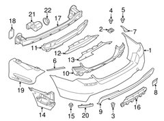Rear Bumper Cover Mount Left  7P5807377  & Right 7P5807378 Compatible With PORSCHE CAYENNE 92A