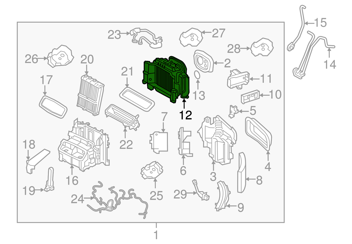Air Conditioning Evaporator (Cooling Coil) 32392953 31497375 Compatible with VOLVO XC90 XC60 S90 V90 S60