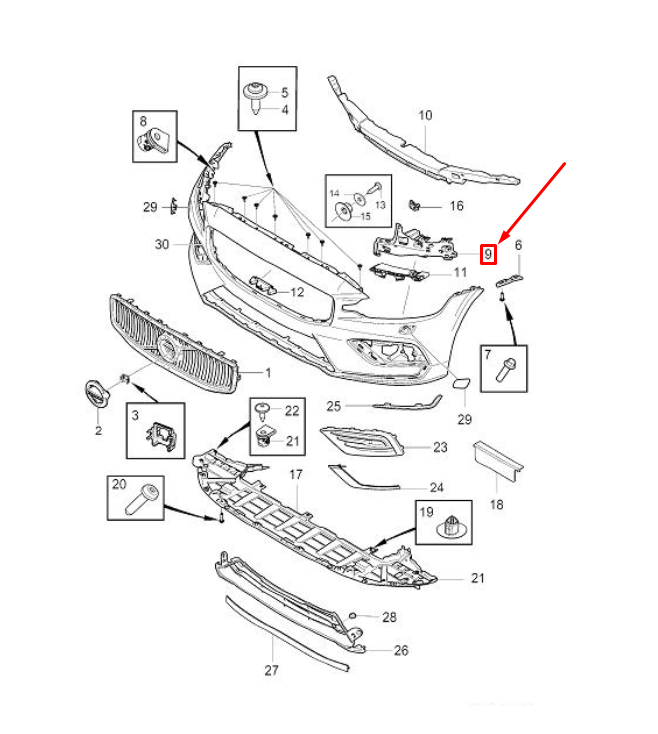 Front Bumper Bracket Left 31455652 Right 31455653Compatible With Volvo S60 Tag No.2704
