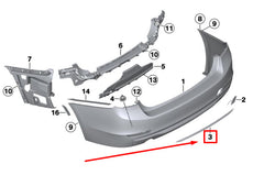 Front Bumper Chrome 51127384572 Compatible With BMW 3 Series F30 (2016-2019) Tag No.68