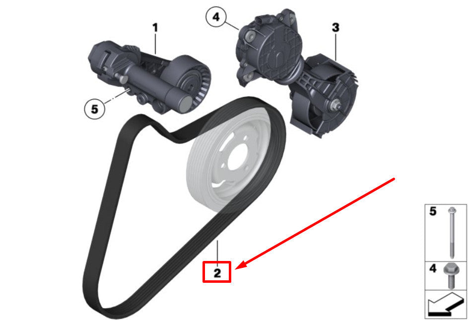Belt 6PK684 11287566991 11287568073 Compatible With MINI (R56) & MINI Convertible (R57) & MINI COUNTRYMAN (R60) Tag-BEL-40