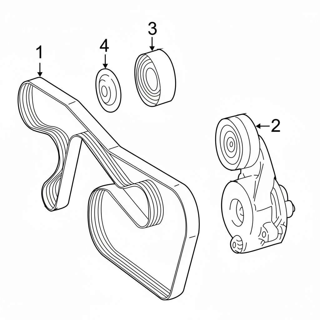 Belt Idler Pulley 6422000970 6422001070 6422001970 Compatible with MERCEDES-BENZ CLS (C218) & GL-CLASS (X166) & GLC (X253) &  GLE (W166) Tag No.7