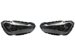 Complete Headlight Set Left 63119477811 Right 63119477812 Compatible With BMW X1-F48 LCI (2020-2022)