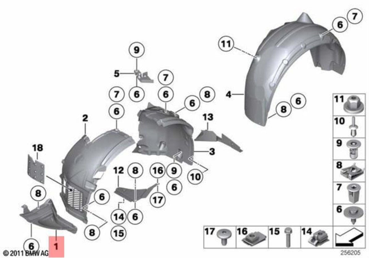 Front Engine Shield Splash Left 51757302375 Compatible With BMW For 7 Series F02 F01 (2013-14)