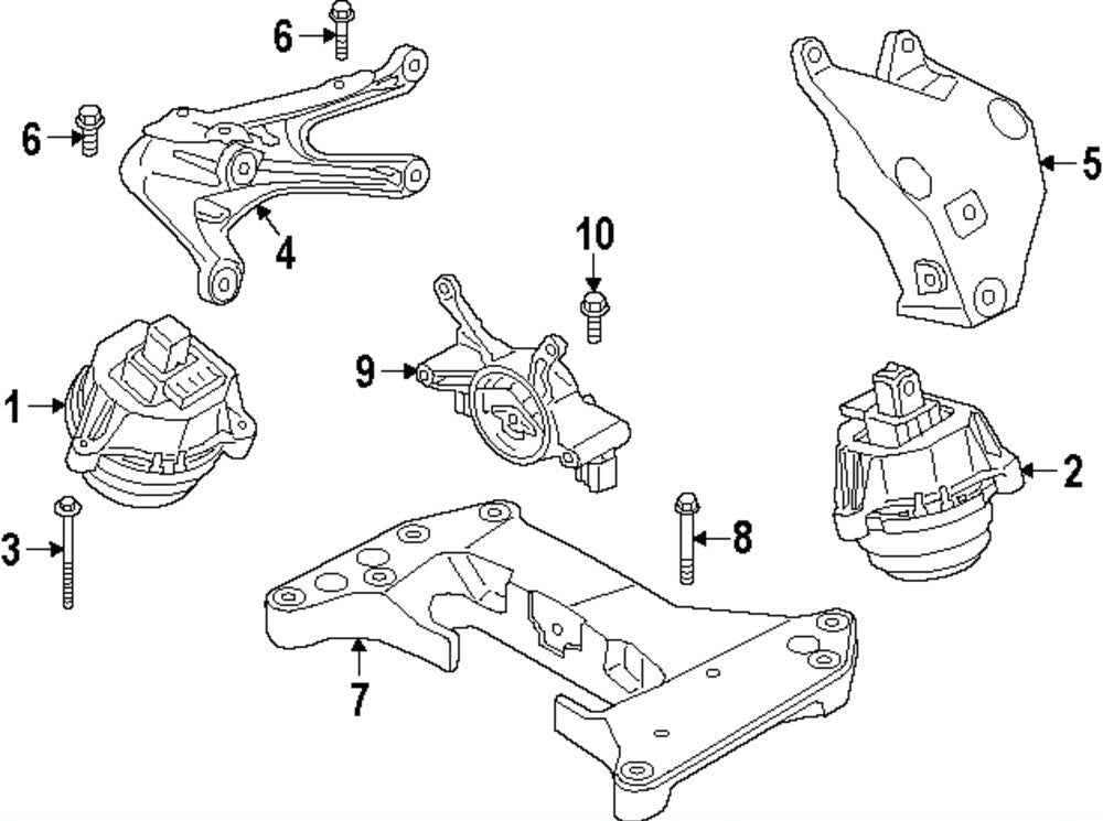 Automatic Transmission Mount 22326862577 Compatible With BMW 5 Series G30, F90 & 6 Gran Turismo G32