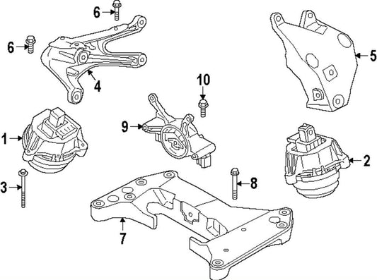 Automatic Transmission Mount 22326862577 Compatible With BMW 5 Series G30, F90 & 6 Gran Turismo G32