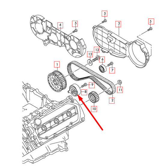 Timing Belt Kit CT1131K1 057109243M 03L109244D Compatible With AUDI A4 B8 (8K2) | A4 / S4, A6 C6 (4F2) | A6 / S6, Q5 (8RB), Q7 (4LB) (CONTINENTAL)