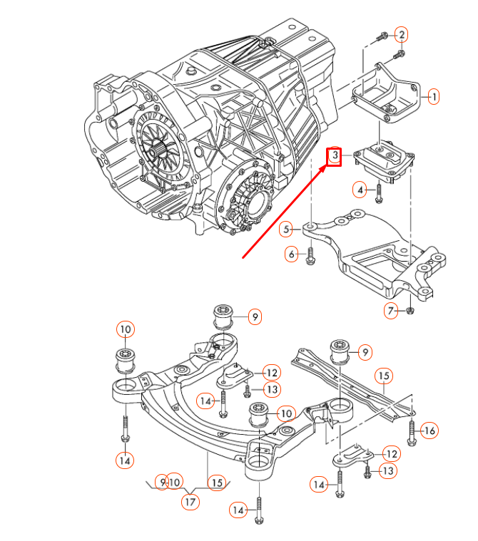 Engine Mounting 4F0399151BL 4F0399151AM Compatible With AUDI A6 C6 (4F2) | A6 / S6