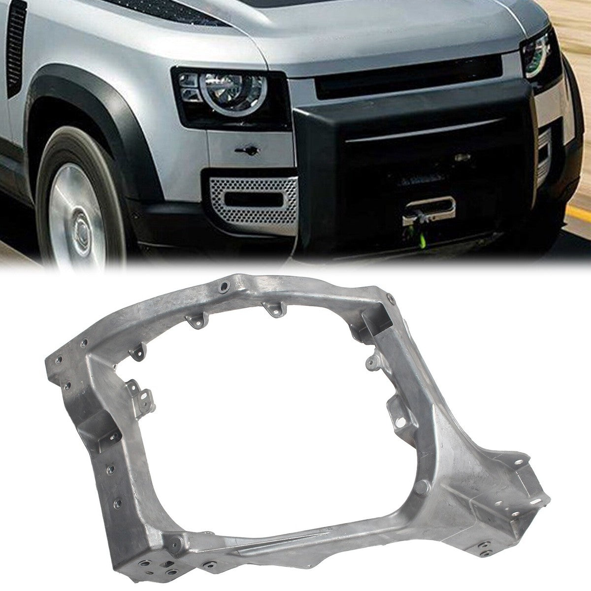 Head Light Cover Set (Silver) Right LR131285 & Left LR131286 Compatible With Land Rover Defender L663 (2020)