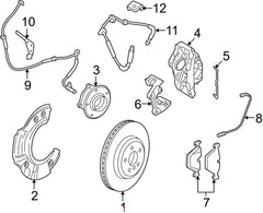 Front Brake Pad Wear Sensor 34356791958 Compatible With BMW 5 Series F10 & 6 Series F12 &  7 Series F01 F02 F03 F04