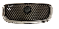 Front Black Mesh Chromed Frame C2Z13175 Compatible With Jaguar  XF I (X250)  XF II (X260) (2012-2015) Tag No.13