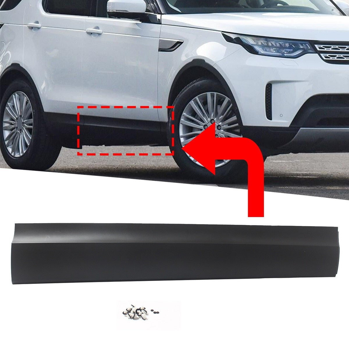 Front Door Skirt Right LR082942 & Left LR082943 Compatible With Land Rover Discovery 5 L462