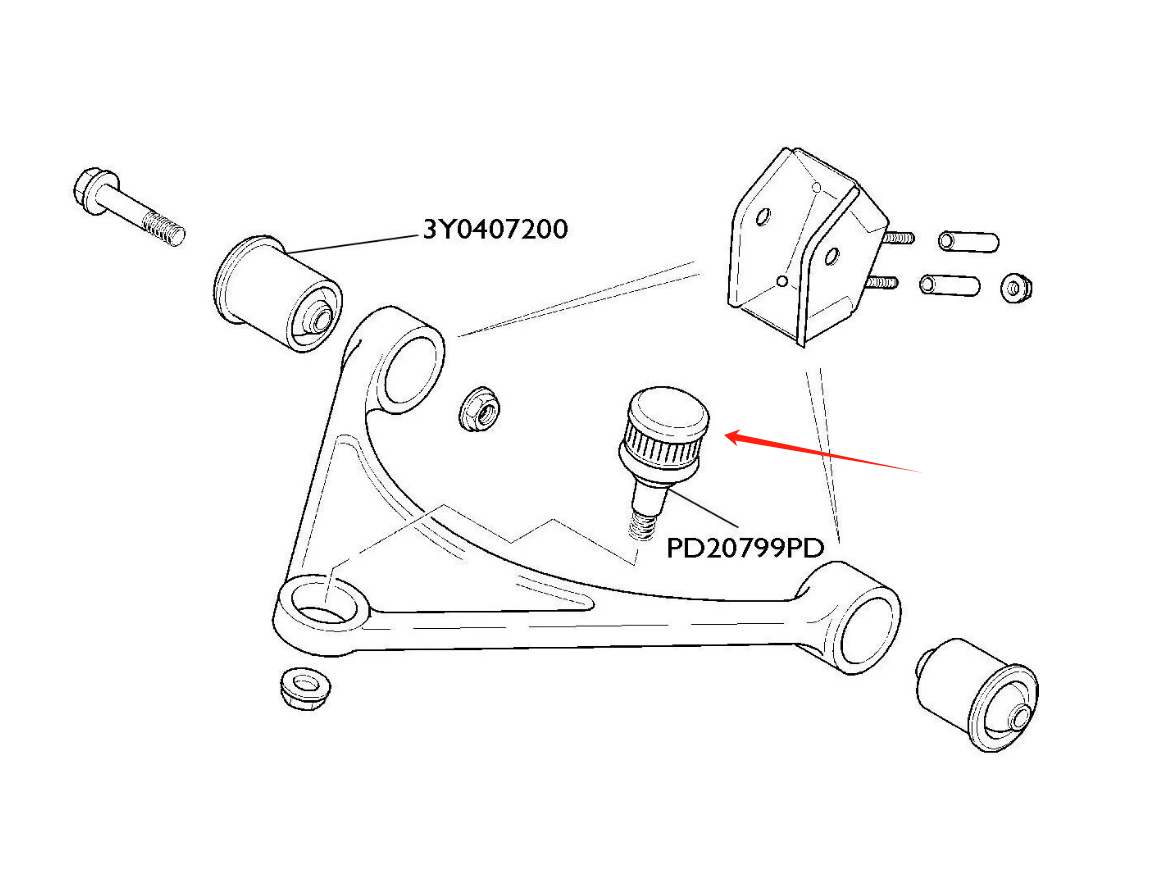 Upper Ball Joint PD20799PD Compatible With Bentley