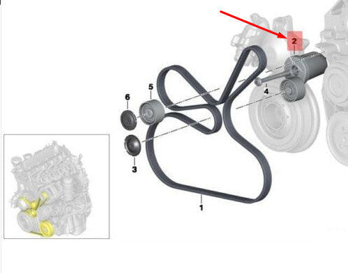 Belt Tensioner With Pulley 11287800334 Compatible with  BMW 5 Series  (E60) & 5 Series  (F10) & 5 Gran Turismo (F07) & 7 Series (F01, F02, F03, F04) & X3 (E83) & X5 (E70) & X6 (E71, E72)