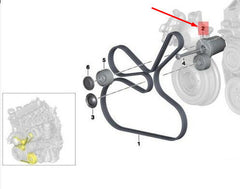 Belt Tensioner With Pulley 11287800334 Compatible with  BMW 5 Series  (E60) & 5 Series  (F10) & 5 Gran Turismo (F07) & 7 Series (F01, F02, F03, F04) & X3 (E83) & X5 (E70) & X6 (E71, E72)