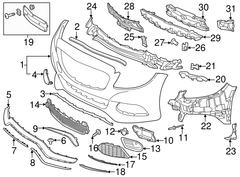 Front Bumper Grill 2058852123 Compatible With Mercedes-Benz C-CLASS W205 (2015-2018) Tag No.305