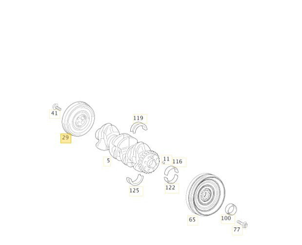 Belt Pulley VD1222 Compatible with MERCEDES-BENZ A-CLASS (W176), B-CLASS Sports Tourer (W246, W242), CLA Coupe (C117), GLA-CLASS (X156) (CONTINENTAL)