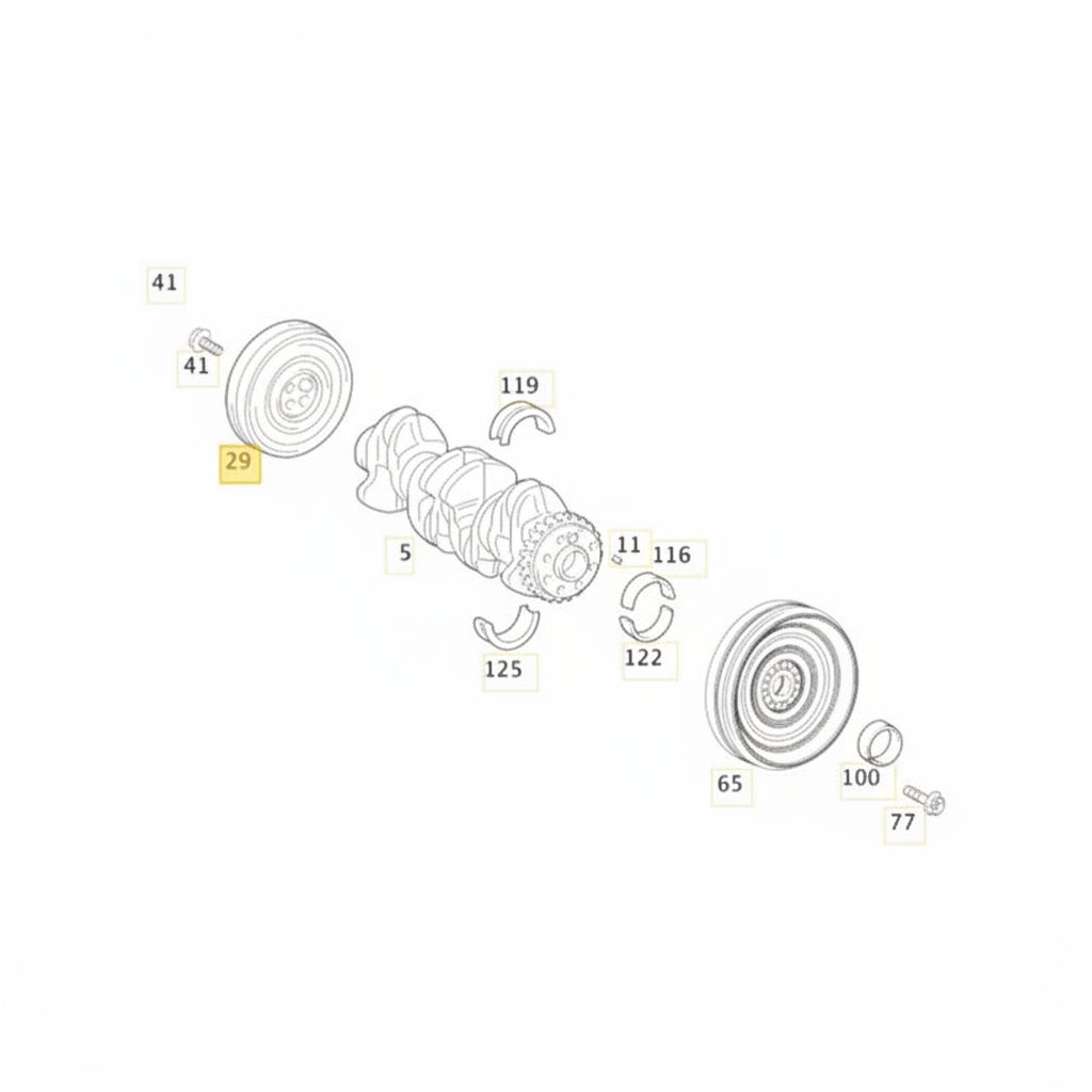 Belt Pulley VD1222 6510350112 Compatible with MERCEDES-BENZ A-CLASS (W176), B-CLASS Sports Tourer (W246, W242), CLA Coupe (C117), GLA-CLASS (X156) (CONTINENTAL)
