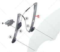 Front Left Glass Machine (Without Motor) 51337281881 Compatible With BMW 1 Series F20