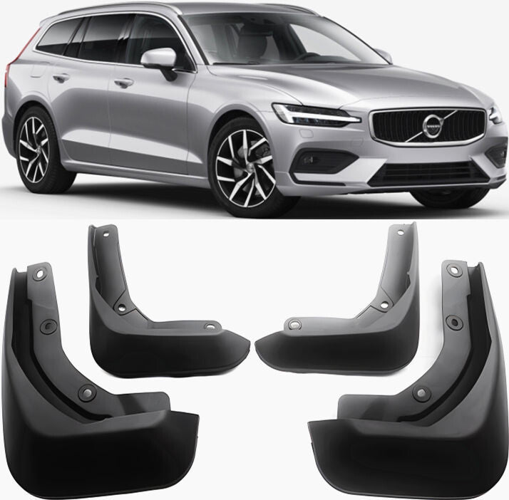 Front & Rear Mud Flaps (Set of 4) 31650287 32351434 31650288 32351435 Compatible With Volvo S60 V60 (2020-25)
