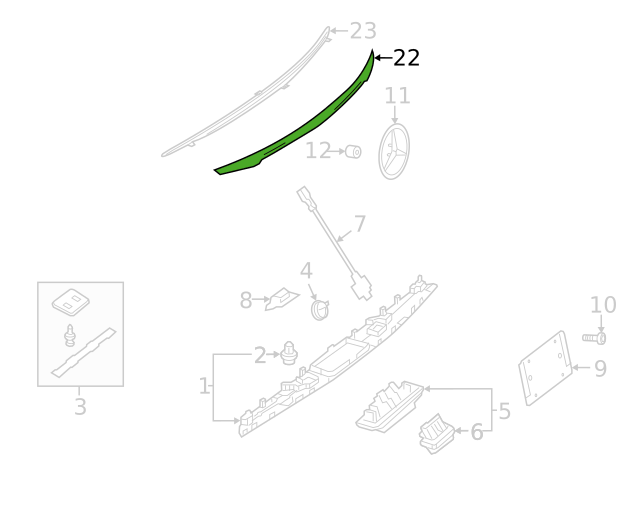 Rear Trunk Chrome 2137570000 Compatible With MERCEDES BENZ E-CLASS W213  2017-2020 Tag No.146