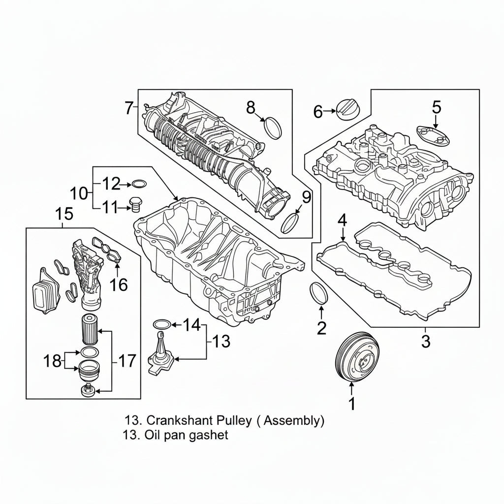 Belt Pulley VD1156  11238602800 Compatible With MINI MINI (F56) | MINI / COOPER, MINI CLUBMAN (F54), MINI Convertible (F57) | MINI / COOPER, MINI COUNTRYMAN (F60) (CONTINENTAL)