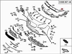 Front Bumper Bracket Left 1178850300 & Right 1178850400 Compatible With Mercedes-Benz CLA-CLASS W117 (2016-2019) Tag No.503