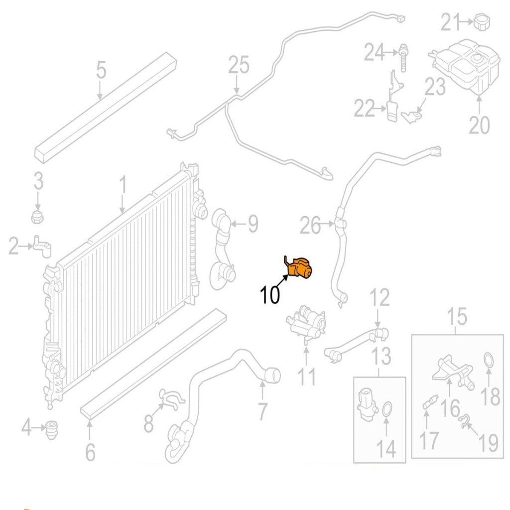 Water Control Valves 31370948 BM5Z8C605A BM5Z8C605BD BM5Z8C605C Compatible With VOLVO S60/V40 Tag No.131