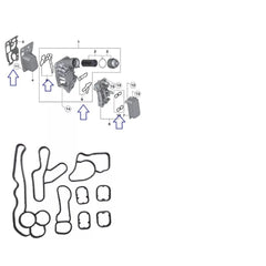 OIL COOLER PACKING (SET OF 8) 367.500/367.280/367.370 11428511980 Compatible With BMW X5 (F15, F85) 6-SERIES Coupe (F13) 6-SERIES Gran Coupe (F06)