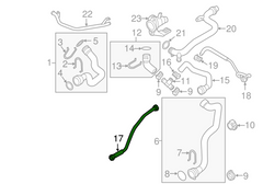 Radiator Hose 8RO121081AD Compatible With AUDI  For Q5  Q5 (FYB