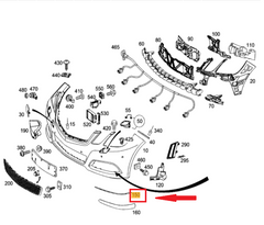 Front Bumper Chrome Left 2128850321 & Right 2128850421 Compatible With MERCEDES BENZ E-CLASS W212 T-1 (2012) Tag No.102