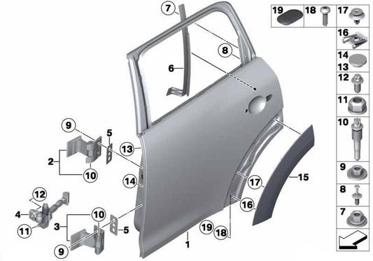 Rear Right Wheel Arch (EYEBROW ) 51779801886 Compatible With MINI COUNTRYMAN (R60) | Tag No.120