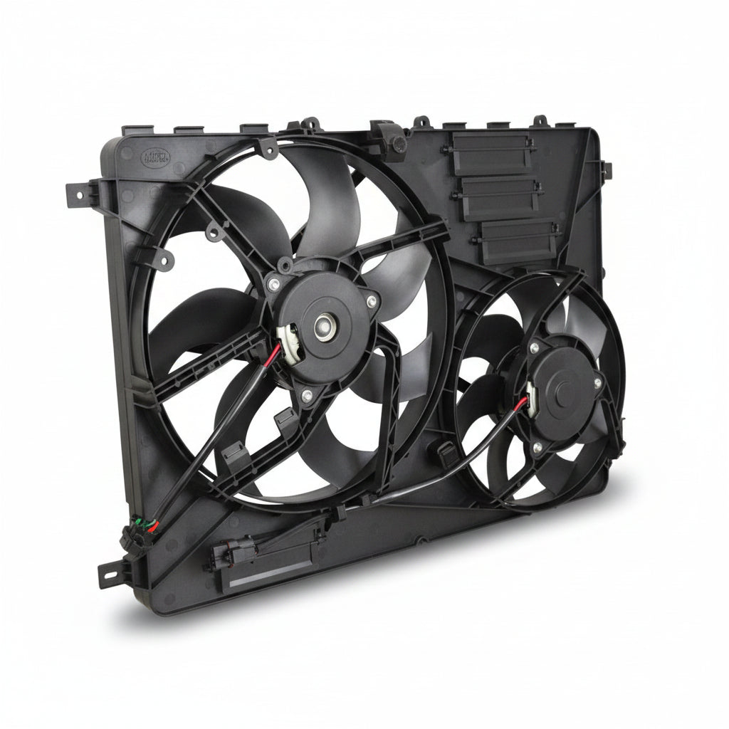 Radiator Fan Assembly LR044833 LR100366 Compatible With Land Rover Discovery Sport  (L550) & Land Rover Range Rover Evoque  (L538)