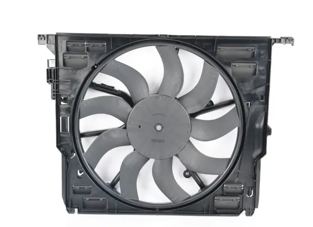 Engine Radiator Cooling Fan Assembly 17427599494 17427647652 17428509742  Compatible With BMW 5 Series (F10) & 5 Gran Turismo (F07) &  7 Series (F01, F02, F03, F04)