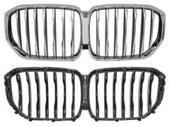 Kidney Grill 51137454887 Silver Chrome  Compatible With BMW X5 G05 Tag 66