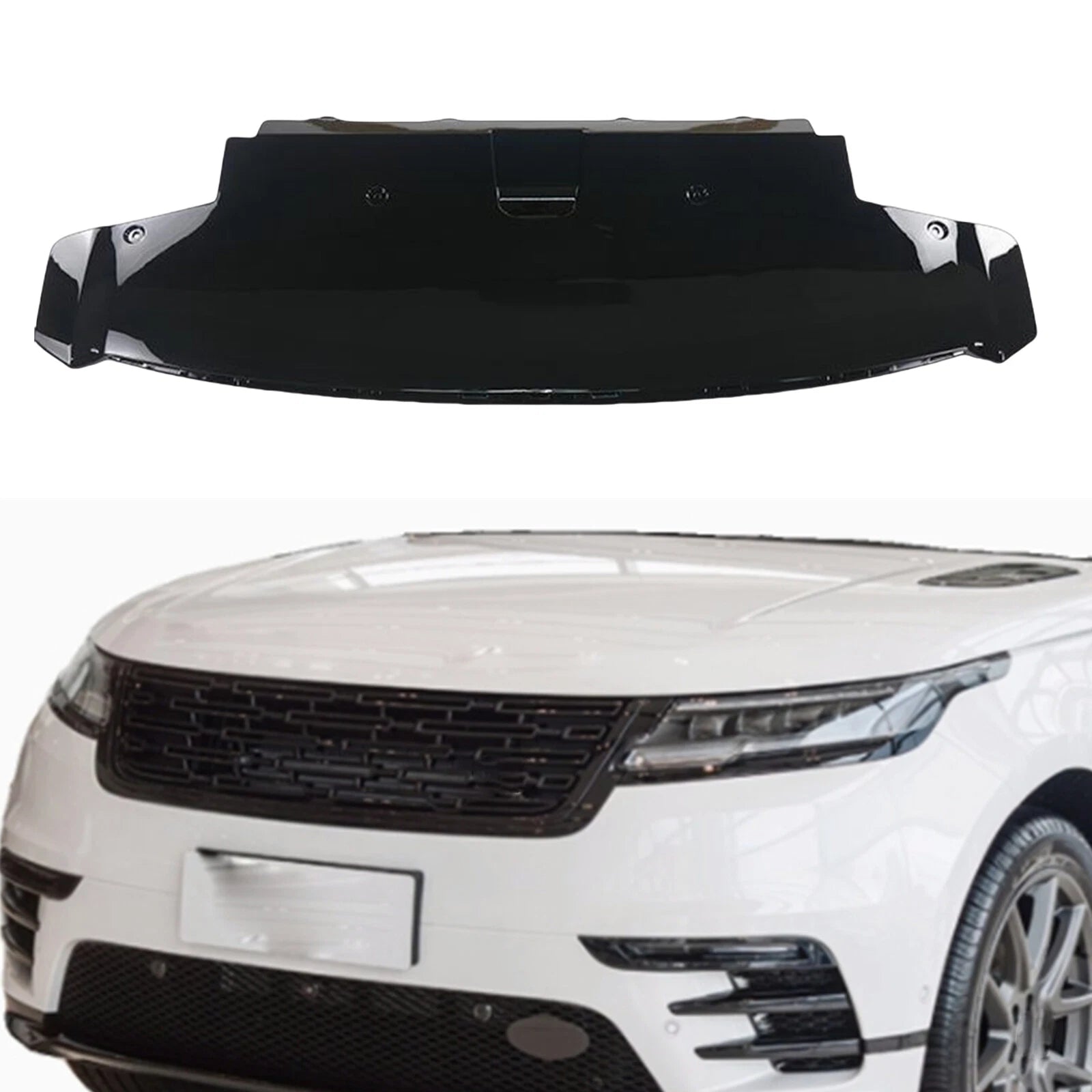 Glosy Black Front Bumper Tow Hook Cover LR093901 Compatible With Land Rover Range Rover Velar - L560 (2018-2023) Tag No.911