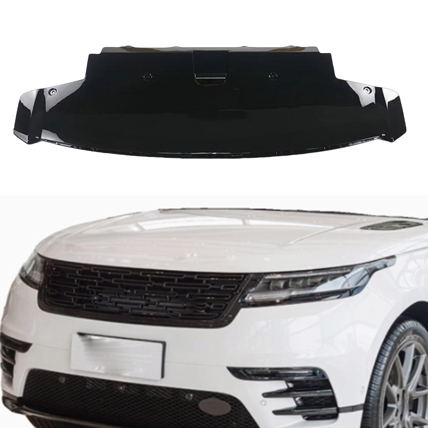 Glosy Black Front Bumper Tow Hook Cover LR093901 Compatible With Land Rover Range Rover Velar - L560 (2018-2023) Tag No.911