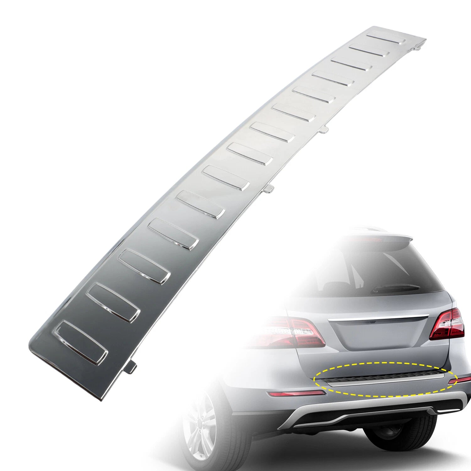 Rear Trunk Chrome 1668852174 Compatible With Mercedes Benz ML-Class (W166), GLE-Class (W166) (2015-2019) Tag No.280