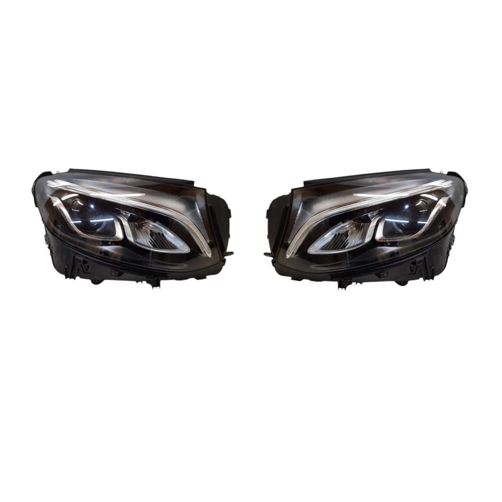 Headlight Headlamp Left A2539060901 & Right A2539061001 (Single Lens)  (Without Blaster) Compatible With MERCEDES-BENZ GLC (X253) 2016-2019 Tag No.115