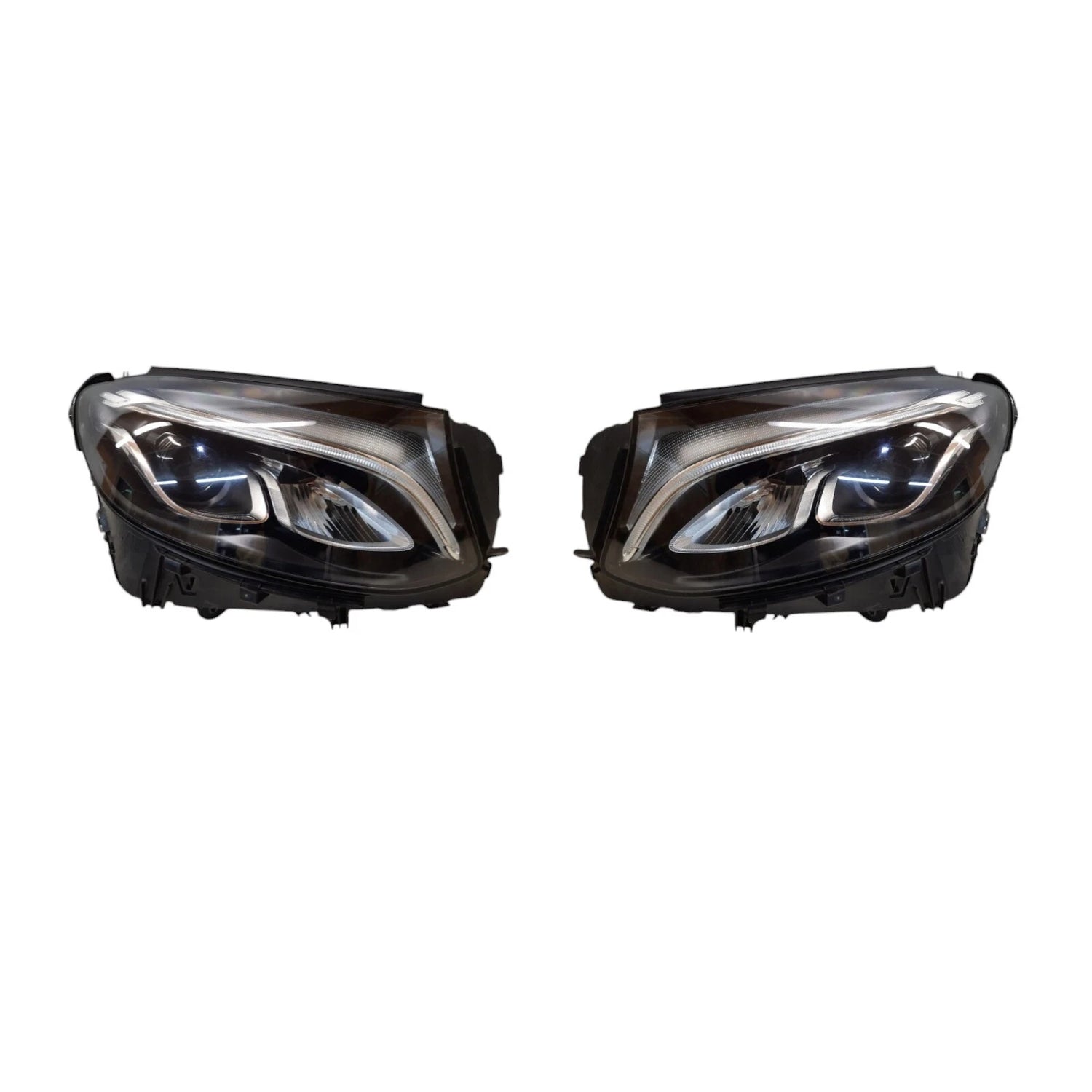 Headlight Headlamp Left A2539060901 & Right A2539061001 (Single Lens)  (Without Blaster) Compatible With MERCEDES-BENZ GLC (X253) 2015-2020 Tag No.115
