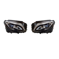 Headlight Headlamp Left A2539060901 & Right A2539061001 (Single Lens)  (Without Blaster) Compatible With MERCEDES-BENZ GLC (X253) 2015-2020 Tag No.115