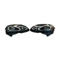 Complete Headlight Assembly (Double Lens + LED) Left A2128202339 & Right A2128202439 2128200959 2128202339 2128205539 2128209759 A2128205539 A2128209759 A2129063103 A2129064303 Compatible With Mercedes Benz E-Class (W212) (2014-2017) Tag No.130