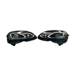 Complete Headlight Assembly (Double Lens + LED) Left A2128202339 & Right A2128202439 Compatible With Mercedes Benz E-Class (W212) (2014-2017) Tag No.130