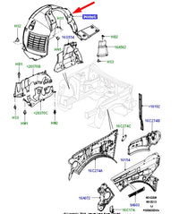 Front Fender Linning Left LR019147 & Right LR019146 Compatible With Land Rover Range Rover Vogue - L322 (2010-2013) Tag No.23
