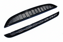 Front Upper Lower Glossy Black Grille Compatible With Mini Cooper R50 R52 R53