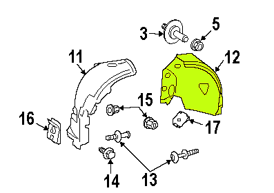 Rear Wheel Arch Fender Liner Left 2116901330 Compatible With Mercedes Benz W211 (2003-09)