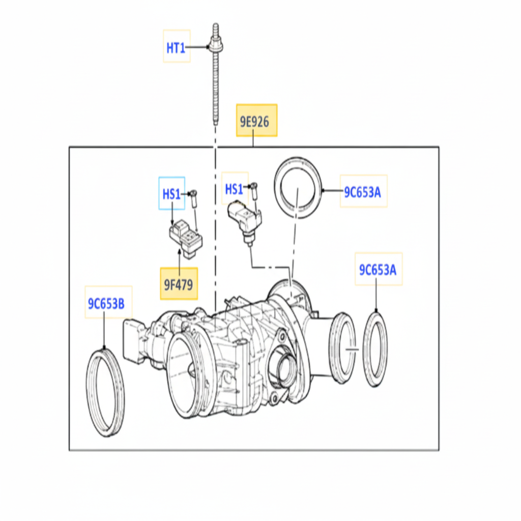 Throttle Valve Air  JDE41568 Compatible With JAGUAR XF & XJL Tag No,137