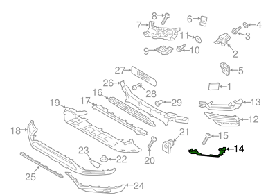 Front Bumper Fog Lamp Brackets Set Left 31383679 Right 31383680 Compatible With VOLVO XC90 I (275) Tag No.2653