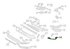 Front Bumper Fog Lamp Brackets Set Left 31383679 Right 31383680 Compatible With VOLVO XC90 I (275) Tag No.2653